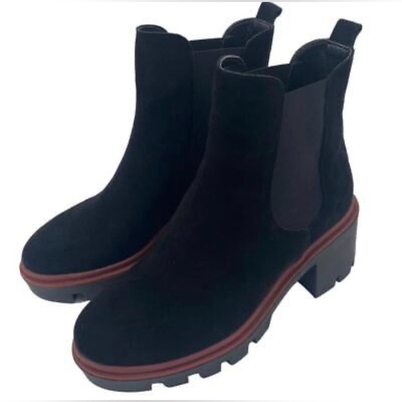 Antonio De Faria Suede Leather Chelsea Boots Platform Lug Sole...Size 8 - Picture 1 of 14